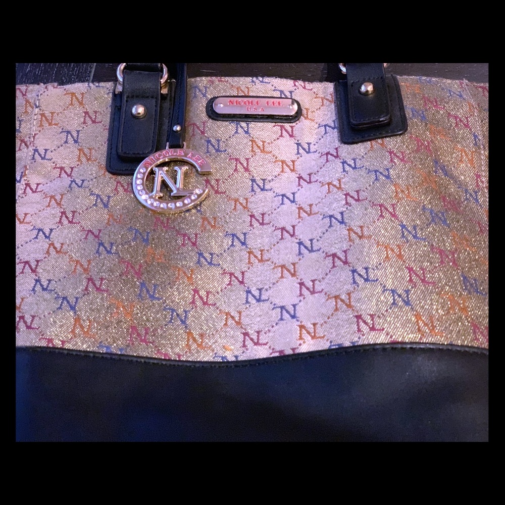 Nicole Lee gold shopper bag